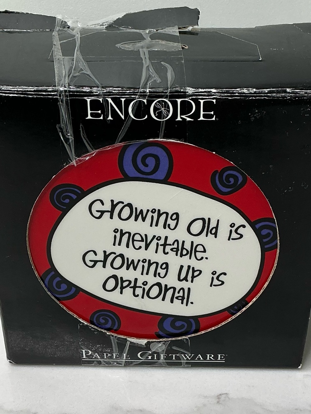 4 Coasters Paper Giftware Growing Old Is Inevitable Growing Up Is Optional